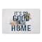 White with Blue It's So Good to Be Home Text Floor Mat